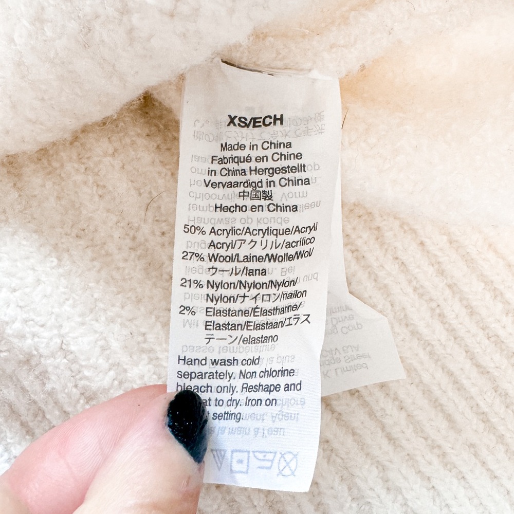 Madewell Fall Winter Chic Mercer Turtleneck Sweater Coziest Yarn Antique Cream - Picture 9 of 13